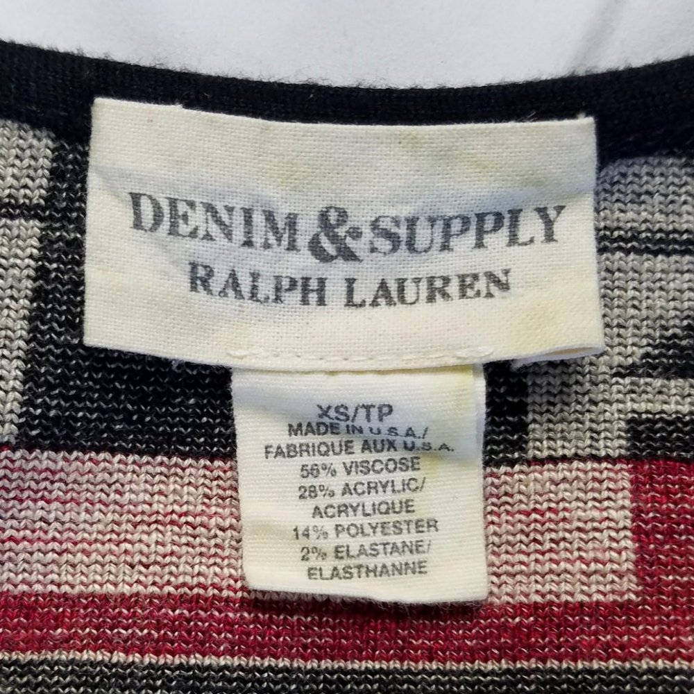 Ralph Lauren Denim & Supply Womens Dress Southwestern Aztec 3/4 Sleeve Knit Mini - Picture 4 of 7